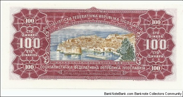 Banknote from Yugoslavia year 1963