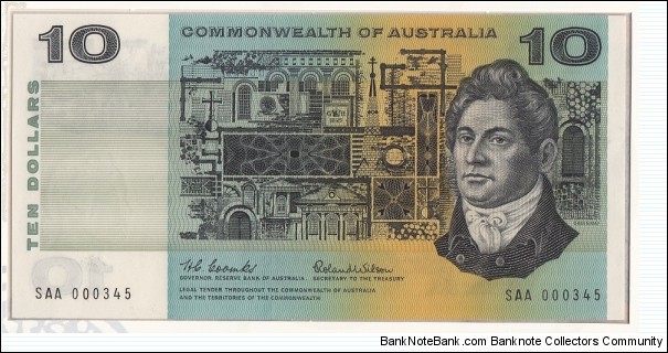 1966 $10 paper note. NPA Anniversary set number 000345 Banknote