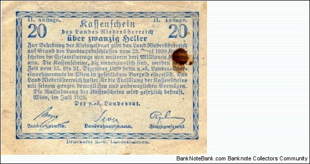 Banknote from Austria year 1920