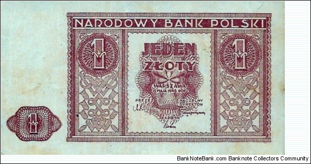 1 Złoty Banknote