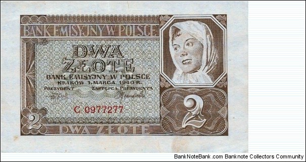 2 Złote Banknote