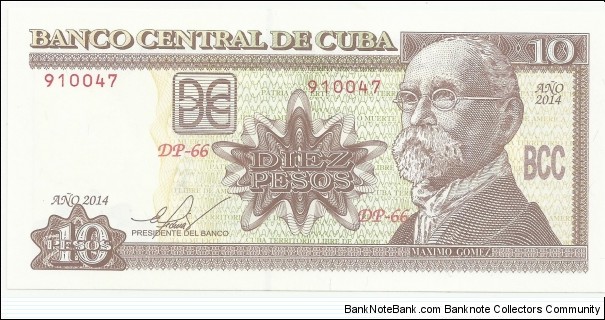 Cuba 10 Pesos 2014 Banknote