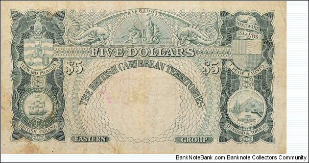 Banknote from East Caribbean St. year 1953