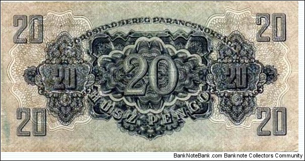 Banknote from Hungary year 1944