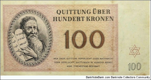 100 Kronen - Theresienstadt, Terezin Banknote