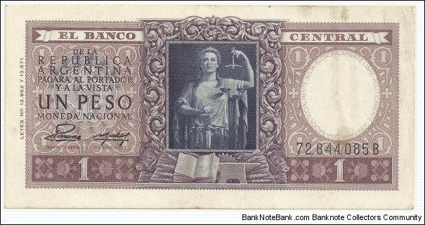 Argentina 1 Peso ND(1947) Banknote
