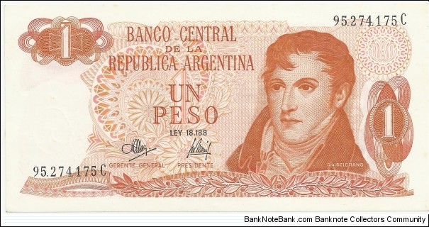 Argentina 1 Peso ND(1970) Banknote