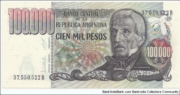 Argentina 100000 Pesos ND(1976-83) Banknote