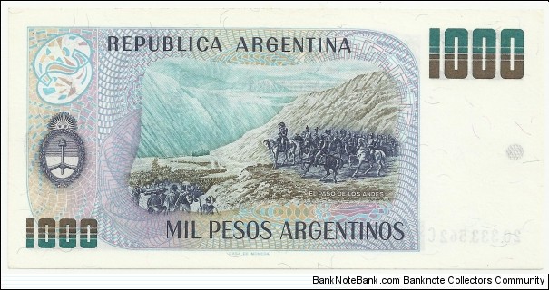 Banknote from Argentina year 1985