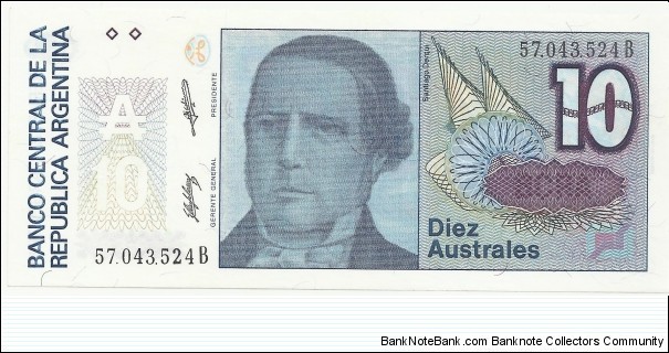 Argentina 10 Australes ND(1985-91) Banknote