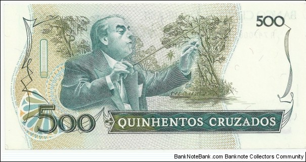 Banknote from Brazil year 1986