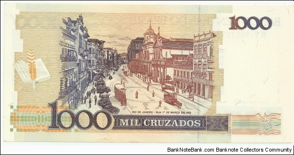 Banknote from Brazil year 1987