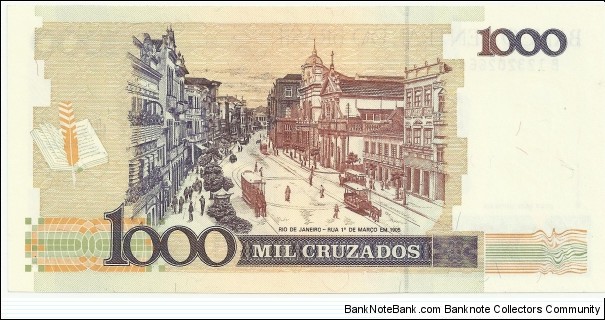 Banknote from Brazil year 1989