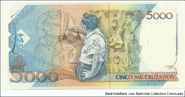 Banknote from Brazil year 1989