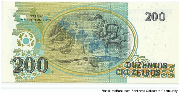 Banknote from Brazil year 1991