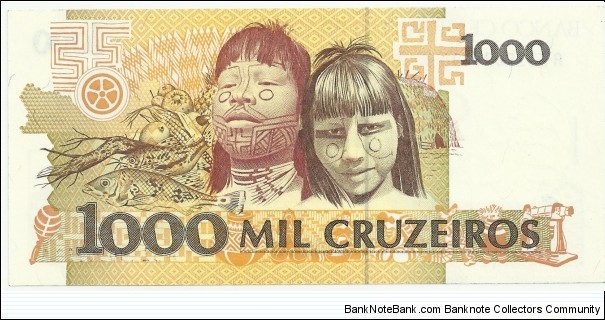 Banknote from Brazil year 1991