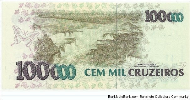 Banknote from Brazil year 1993