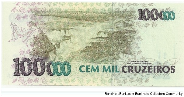 Banknote from Brazil year 1993