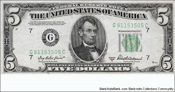$5 - 1950 Banknote