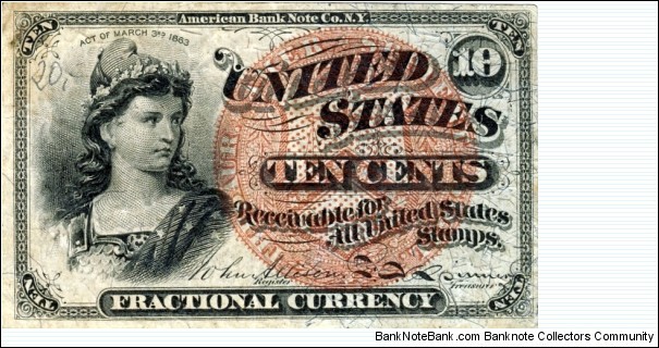 Fractional 10 Cents Banknote
