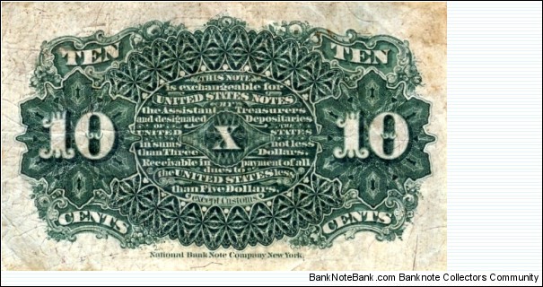 Banknote from USA year 1863