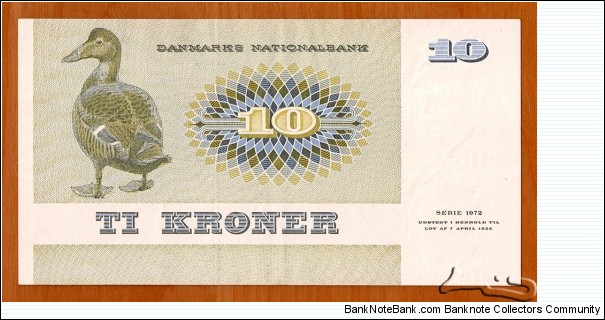 Banknote from Denmark year 1977