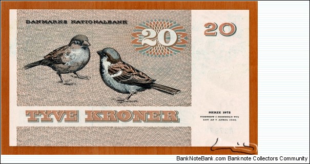 Banknote from Denmark year 1979