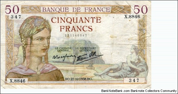 Banque de France - 50 Francs Banknote