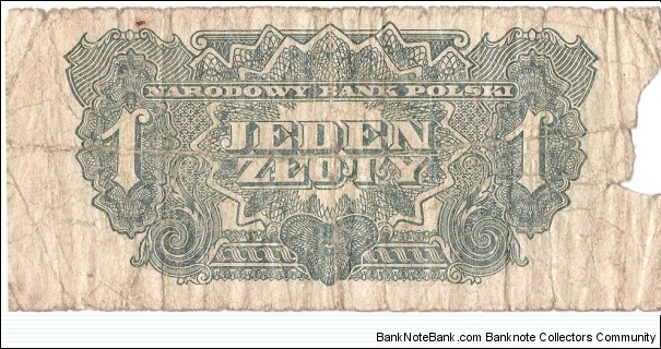 Banknote from Poland year 1944