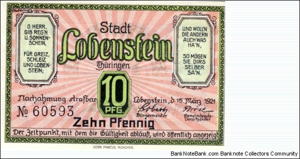 Banknote from Germany year 1921