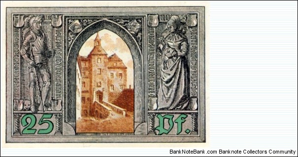 25 Pf. Notgeld City of Finsterwalde Banknote