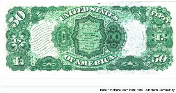 Banknote from USA year 1874