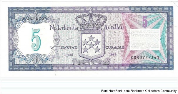 Banknote from Netherlands Antilles year 1984