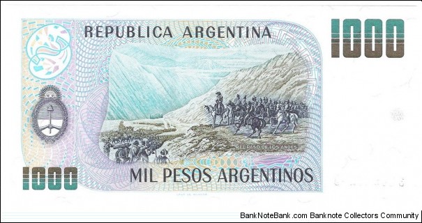 Banknote from Argentina year 1985