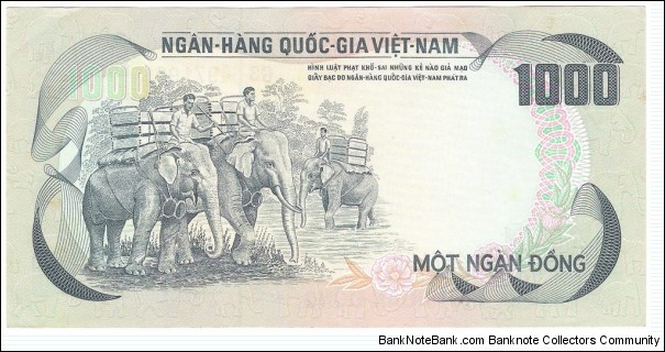 Banknote from Vietnam year 1972