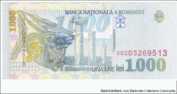 Banknote from Romania year 1998