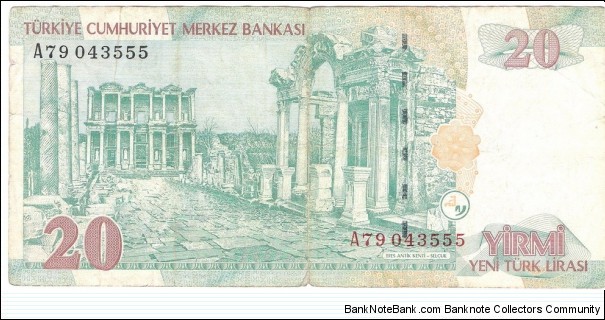 Banknote from Turkey year 2005