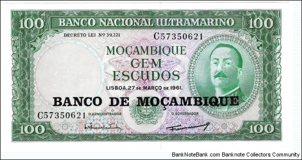 100 Escudos(Perfect GEM/overprinted in 1976)  Banknote