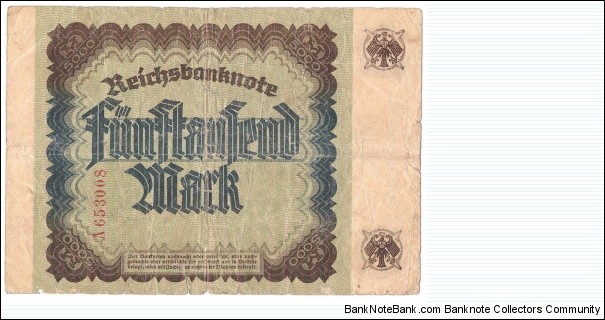 Banknote from Germany year 1922