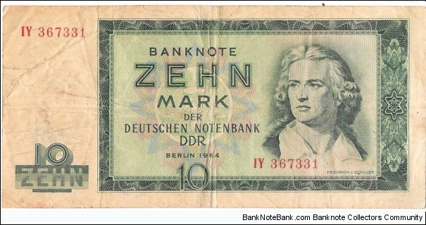 10 Mark(East Germany 1964) Banknote