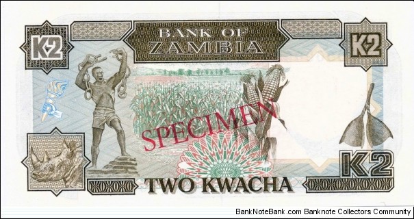 Banknote from Zambia year 1989