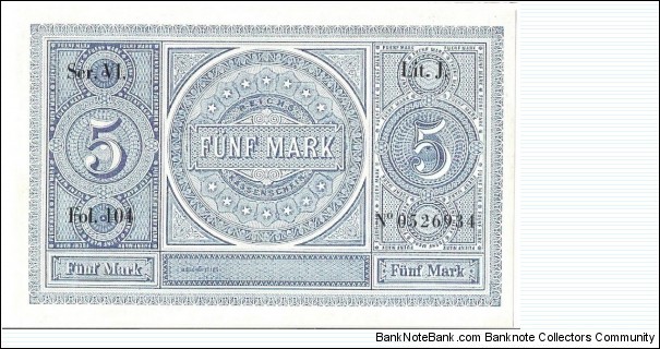 Banknote from Germany year 1874