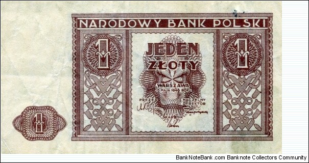 1 Złoty Banknote
