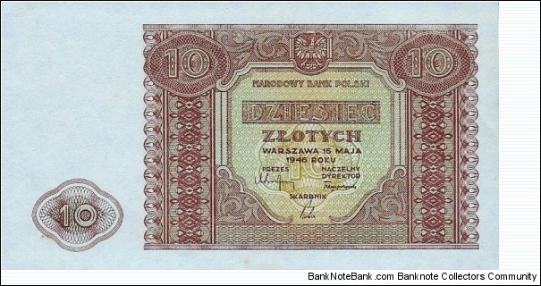 10 Złotych Banknote
