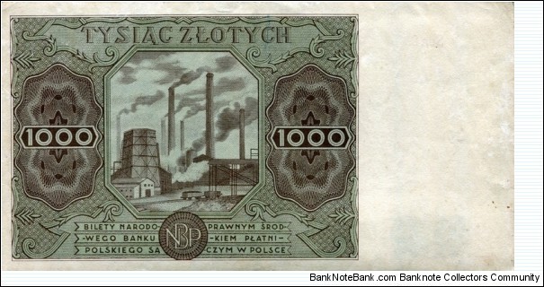 Banknote from Poland year 1947