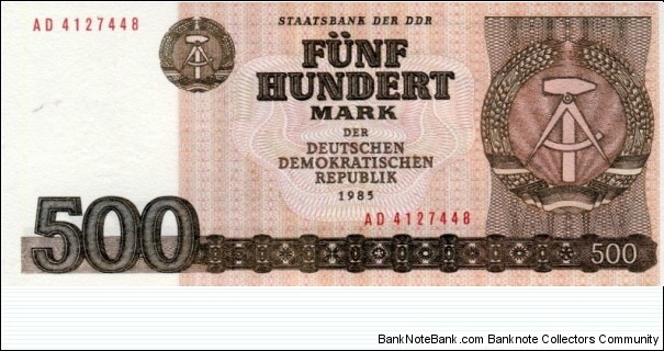 East Germany 500 Mark - Never issued Banknote