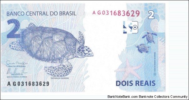 Banknote from Brazil year 2010