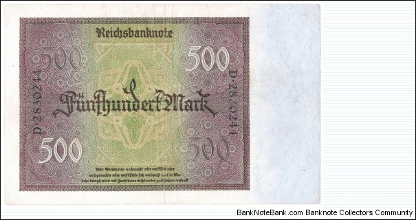 Banknote from Germany year 1922