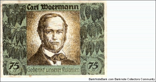 75 Pf. Colonial Notgeld Banknote