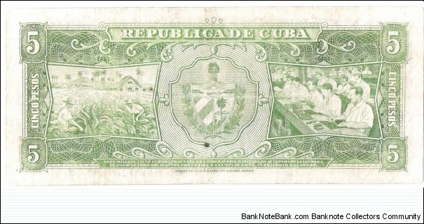 Banknote from Cuba year 1958